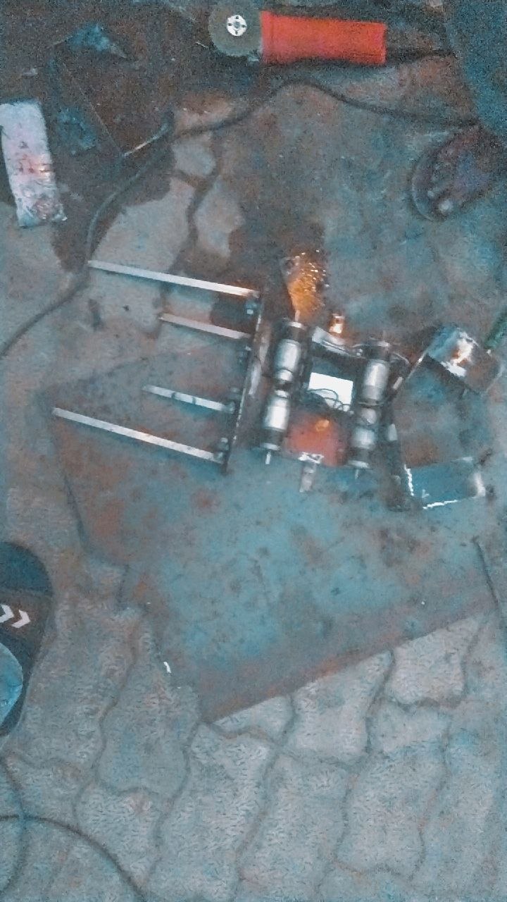 Robot assembly on a workshop floor